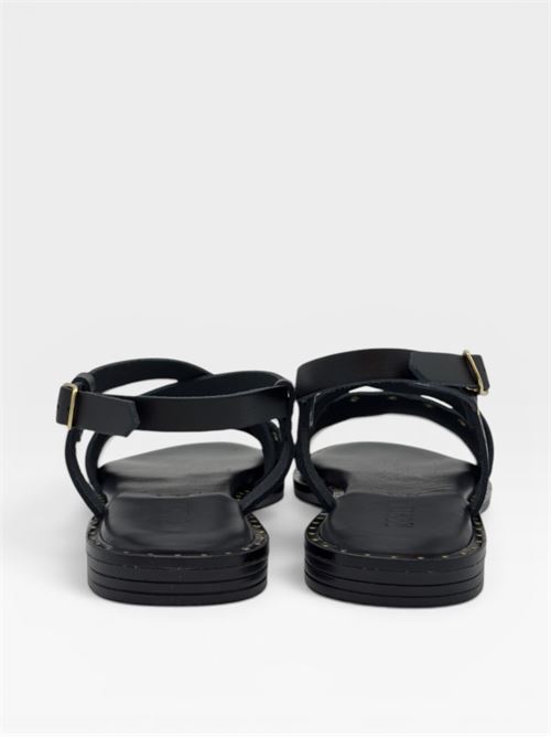 Sandali neri con borchie e cinturino da donna IL LACCIO | 26031PELLENERO